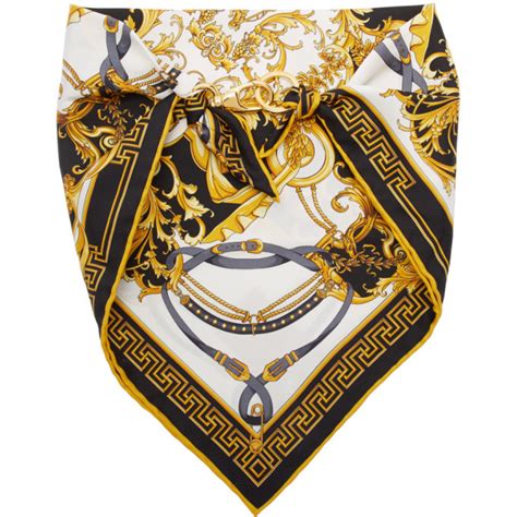 versace logo bandana|versace silk scarf sale.